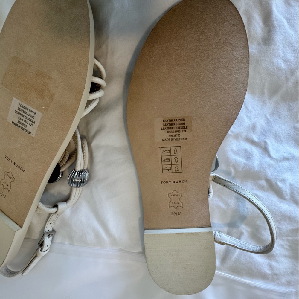 Tory Burch Capri Multi Strap Sandal Sz 8.5 - Picture 6 of 15